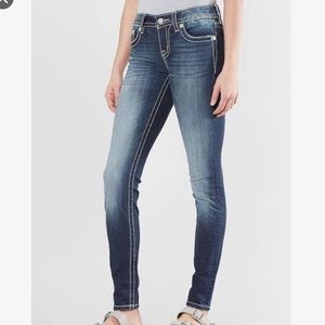 Miss Me designer skinny blue jeans size 28, inseam 31